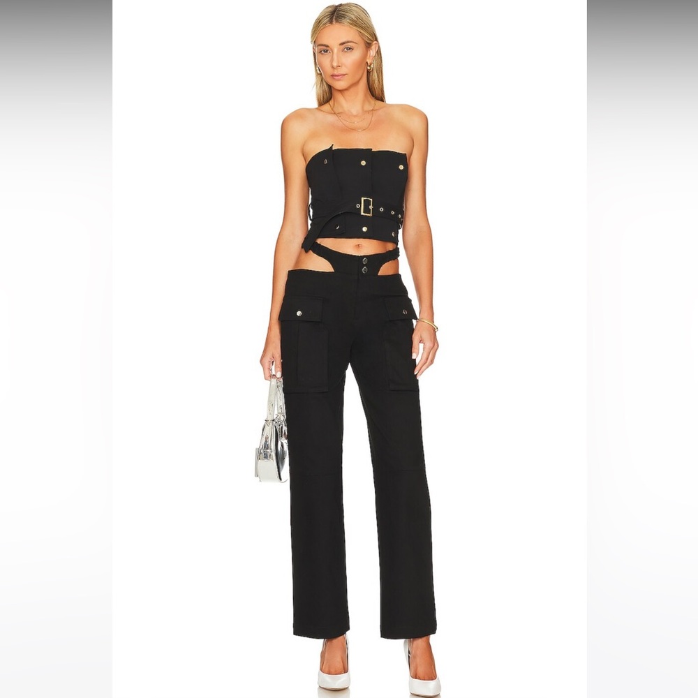 Camila Coelho Cargo Pant in Black